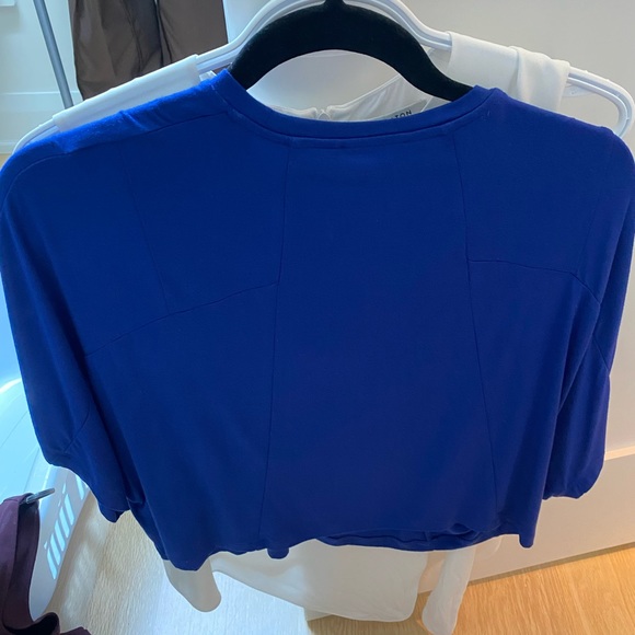 Blue cropped Babaton shirt - NWOT. Size 1 - Picture 2 of 3